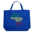thumbnail image 1 of LA Pop Art Large Word Art Tote Bag - Countries in Africa, 1 of 2