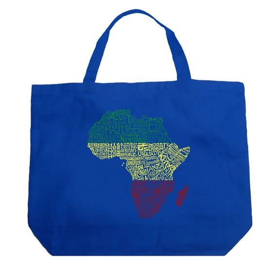 LA Pop Art Large Word Art Tote Bag - Countries in Africa