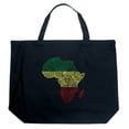 thumbnail image 1 of LA Pop Art Large Word Art Tote Bag - Countries in Africa, 1 of 2