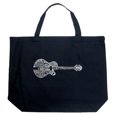 thumbnail image 1 of LA Pop Art Large Word Art Tote Bag - Country Guitar, 1 of 2