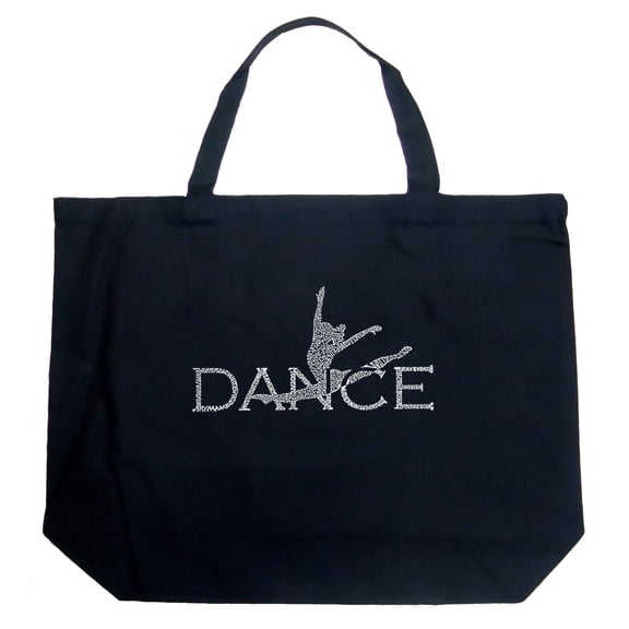 LA Pop Art Large Word Art Tote Bag - Dancer
