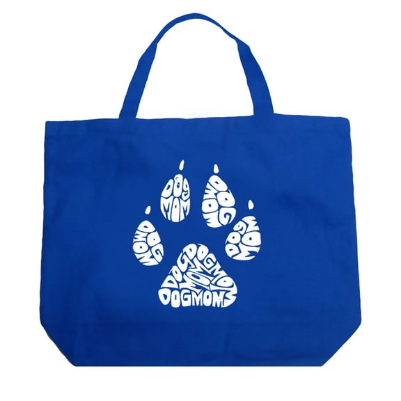 LA Pop Art Large Word Art Tote Bag - Dog Mom