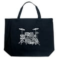 thumbnail image 1 of LA Pop Art Large Word Art Tote Bag - Drums, 1 of 2