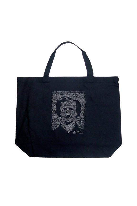 Large Word Art Tote Bag - EDGAR ALLEN POE - THE RAVEN