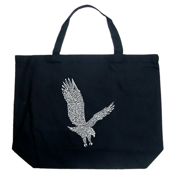 LA Pop Art Large Word Art Tote Bag - Eagle