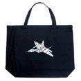 thumbnail image 1 of LA Pop Art Large Word Art Tote Bag - FIGHTER JET - NEED FOR SPEED, 1 of 2