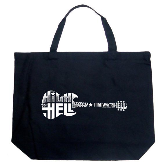 LA Pop Art Large Word Art Tote Bag - Highway to Hell