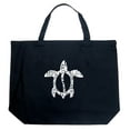 thumbnail image 1 of LA Pop Art Large Word Art Tote Bag - Honu Turtle - Hawaiian Islands, 1 of 2