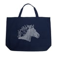 thumbnail image 1 of LA Pop Art Large Word Art Tote Bag - Horse Mane, 1 of 2