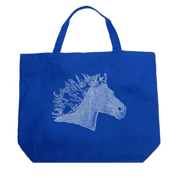 LA Pop Art Large Word Art Tote Bag - Horse Mane