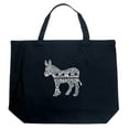 thumbnail image 1 of LA Pop Art Large Word Art Tote Bag - I Vote Democrat, 1 of 2