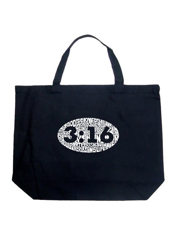 Large Word Art Tote Bag - John 3:16