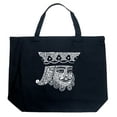 thumbnail image 1 of LA Pop Art Large Word Art Tote Bag - King of Spades, 1 of 2