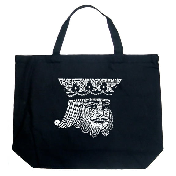 LA Pop Art Large Word Art Tote Bag - King of Spades