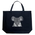 thumbnail image 1 of LA Pop Art Large Word Art Tote Bag - Koala, 1 of 2
