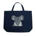 thumbnail image 1 of LA Pop Art Large Word Art Tote Bag - Koala, 1 of 2