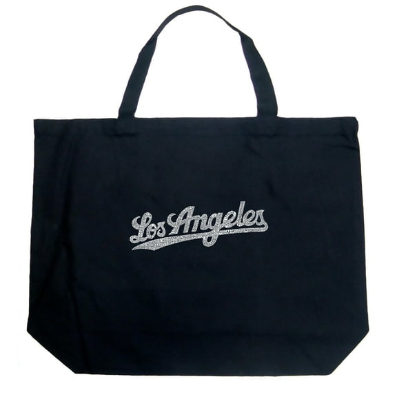 LA Pop Art Large Word Art Tote Bag - LOS ANGELES NEIGHBORHOODS
