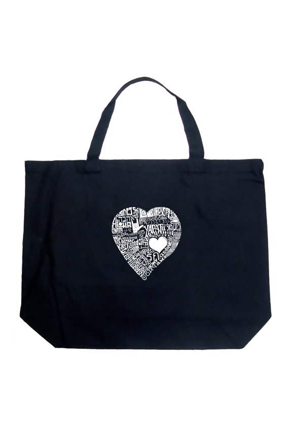 Large Word Art Tote Bag - LOVE IN 44 DIFFERENT LANGUAGES