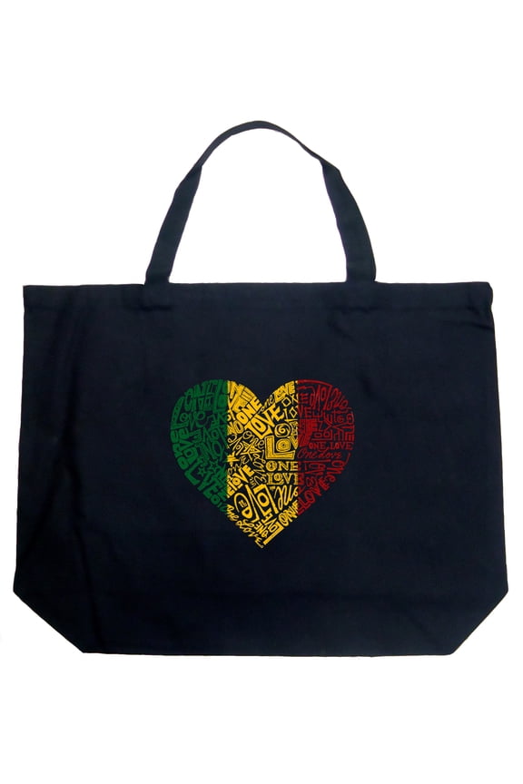 Large Word Art Tote Bag - One Love Heart