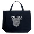 thumbnail image 1 of LA Pop Art Large Word Art Tote Bag - Pitbull Face, 1 of 2