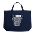 thumbnail image 1 of LA Pop Art Large Word Art Tote Bag - Pitbull Face, 1 of 2