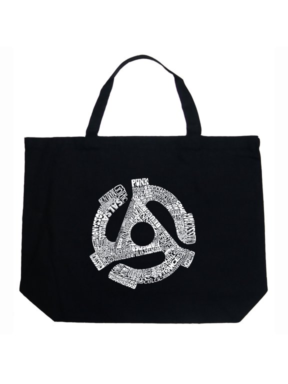 Large Word Art Tote Bag - Record Adapter