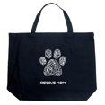 thumbnail image 1 of LA Pop Art Large Word Art Tote Bag - Rescue Mom, 1 of 2