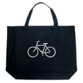 thumbnail image 1 of LA Pop Art Large Word Art Tote Bag - SAVE A PLANET, RIDE A BIKE, 1 of 2