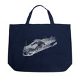 thumbnail image 1 of LA Pop Art Large Word Art Tote Bag - Ski, 1 of 2