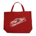 thumbnail image 1 of LA Pop Art Large Word Art Tote Bag - Ski, 1 of 2
