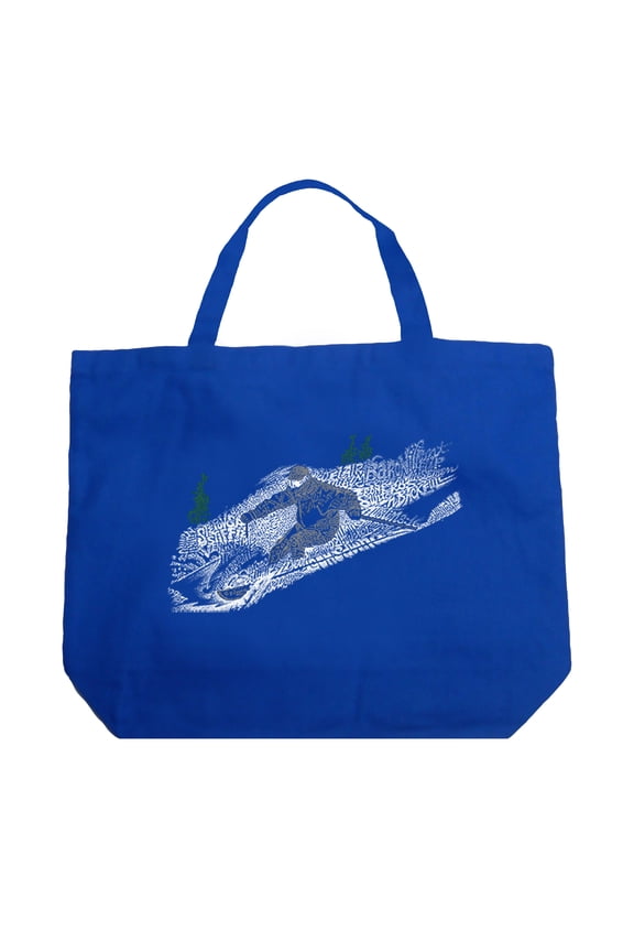 Large Word Art Tote Bag - Ski