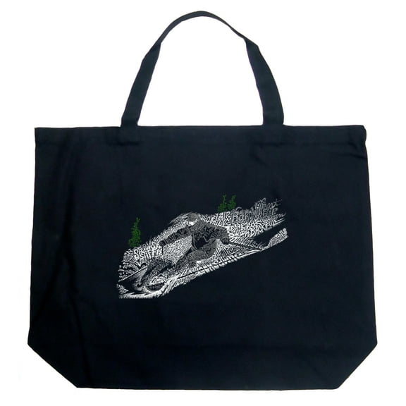 LA Pop Art Large Word Art Tote Bag - Ski