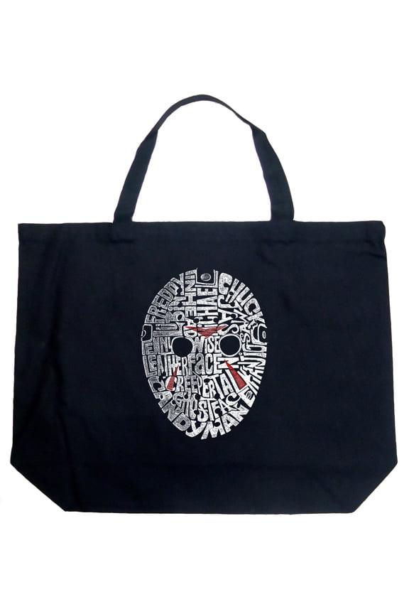 Large Word Art Tote Bag - Slasher Movie Villians
