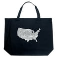 thumbnail image 1 of LA Pop Art Large Word Art Tote Bag - THE STAR SPANGLED BANNER, 1 of 2