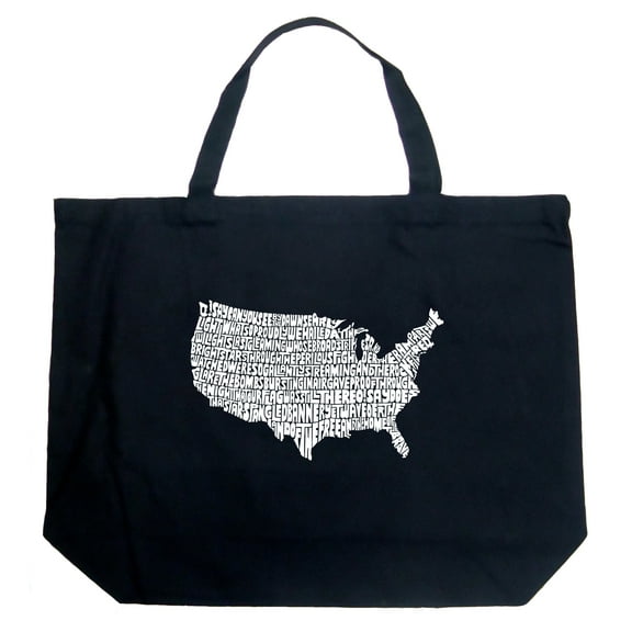 LA Pop Art Large Word Art Tote Bag - THE STAR SPANGLED BANNER
