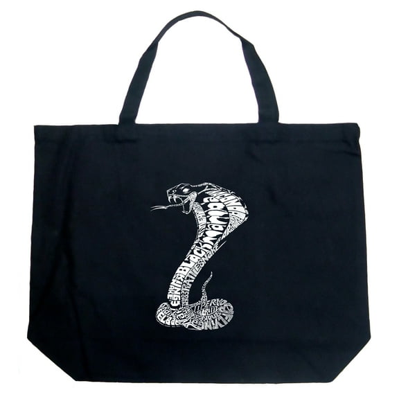 LA Pop Art Large Word Art Tote Bag - Tyles of Snakes