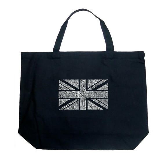LA Pop Art Large Word Art Tote Bag - UNION JACK
