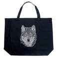 thumbnail image 1 of LA Pop Art Large Word Art Tote Bag - Wolf, 1 of 2