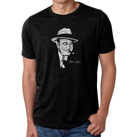 LA Pop Art Men's Premium Blend Word Art T-shirt - AL CAPONE-ORIGINAL GANGSTER