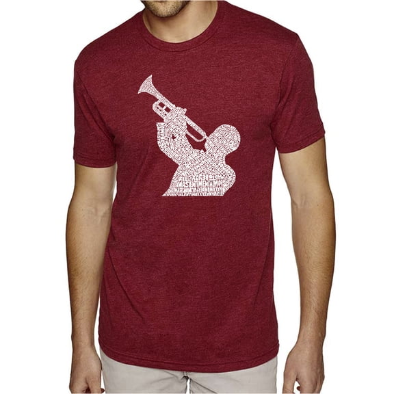 LA Pop Art Men's Premium Blend Word Art T-shirt - ALL TIME JAZZ SONGS