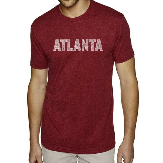 LA Pop Art Men's Premium Blend Word Art T-shirt - ATLANTA NEIGHBORHOODS