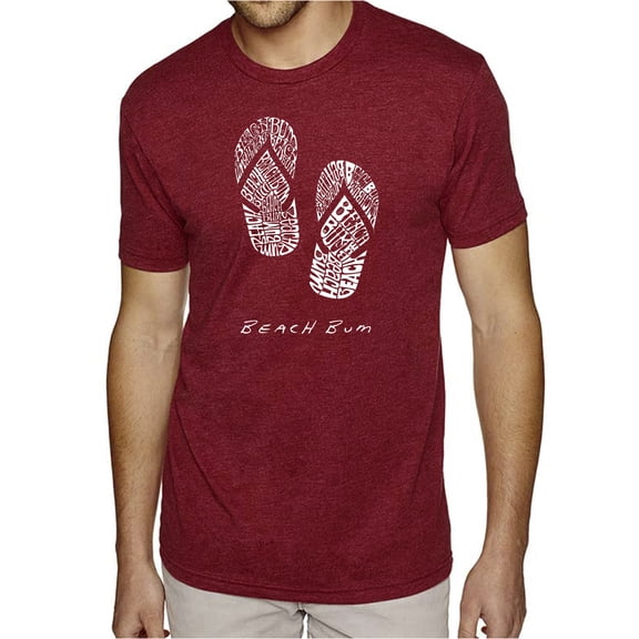 LA Pop Art Men's Premium Blend Word Art T-shirt - BEACH BUM