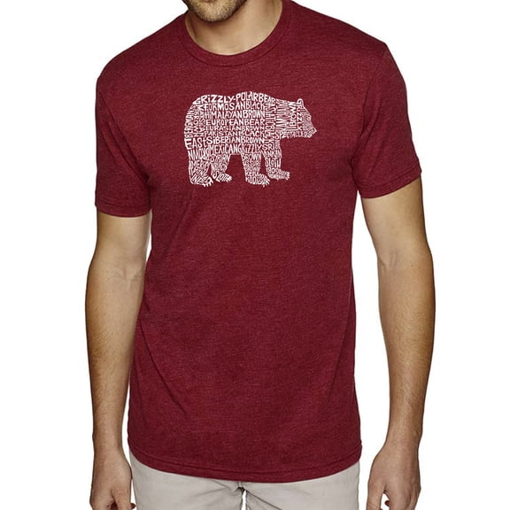 LA Pop Art Men's Premium Blend Word Art T-shirt - Bear Species