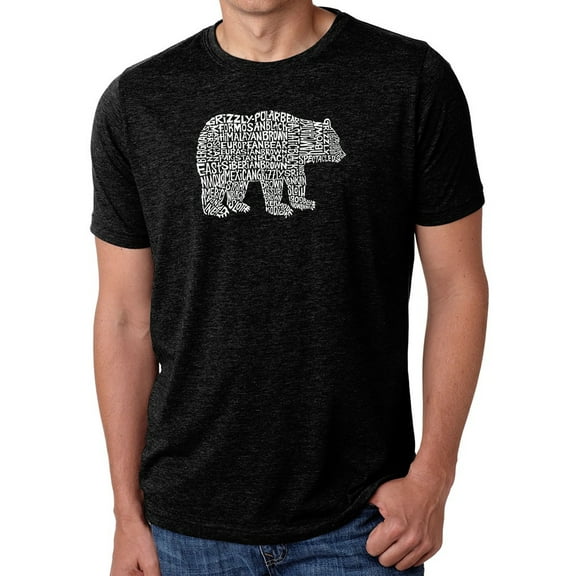 LA Pop Art Men's Premium Blend Word Art T-shirt - Bear Species