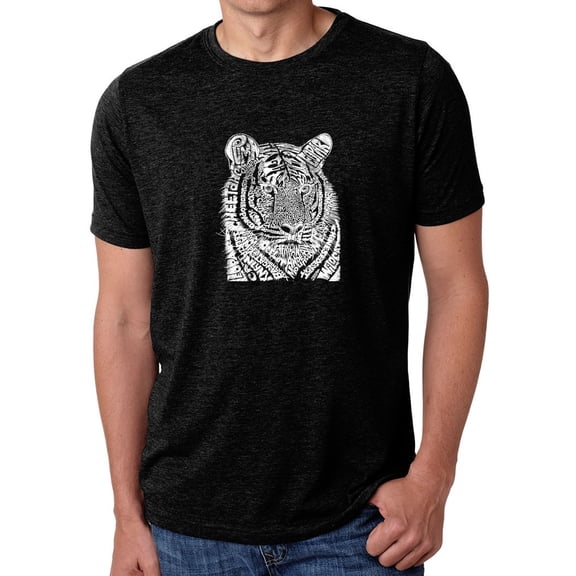 LA Pop Art Men's Premium Blend Word Art T-shirt - Big Cats