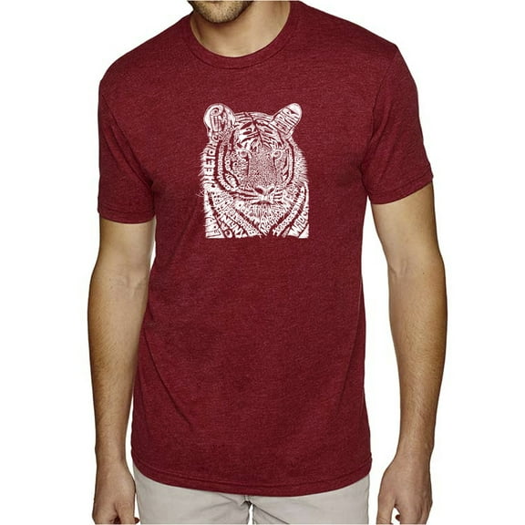 LA Pop Art Men's Premium Blend Word Art T-shirt - Big Cats