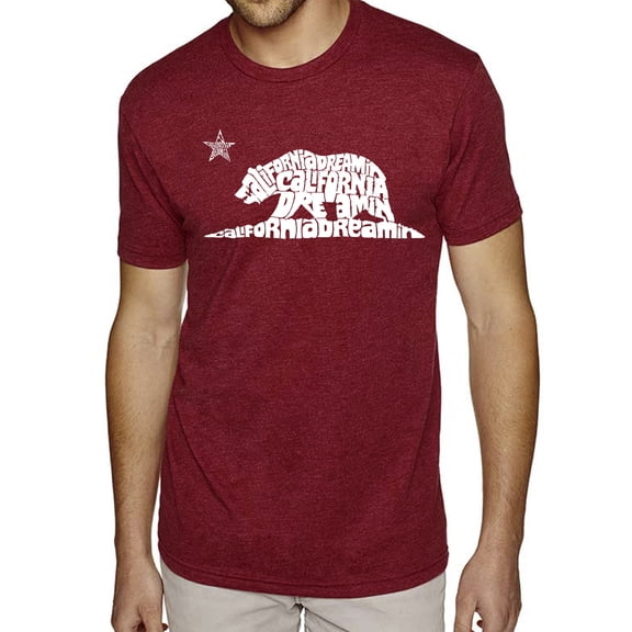 LA Pop Art Men's Premium Blend Word Art T-shirt - California Dreamin