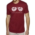 thumbnail image 1 of LA Pop Art Men's Premium Blend Word Art T-shirt - California Shades, 1 of 2