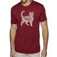 thumbnail image 1 of LA Pop Art Men's Premium Blend Word Art T-shirt - Cat, 1 of 2