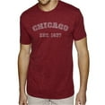 thumbnail image 1 of LA Pop Art Men's Premium Blend Word Art T-shirt - Chicago 1837, 1 of 2